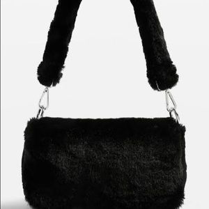 TOPSHOP-Cici Faux Fur Shoulder Bag-NEW